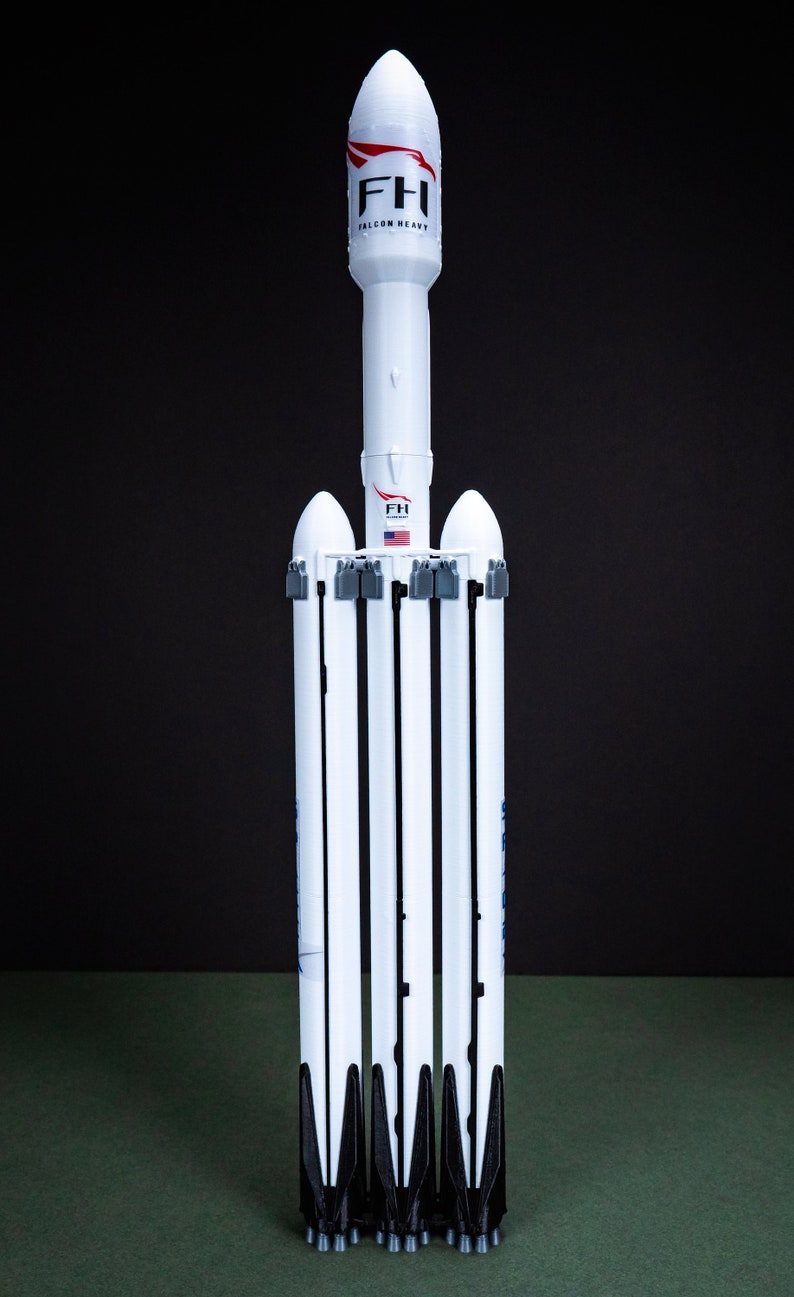 FALCON HEAVY Plastic Model Rocket Spacex NASA Scale Etsy