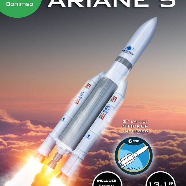 Ariane 5 esa heavy lift space rocket | plastic model | esa | spacecraft | 3d print