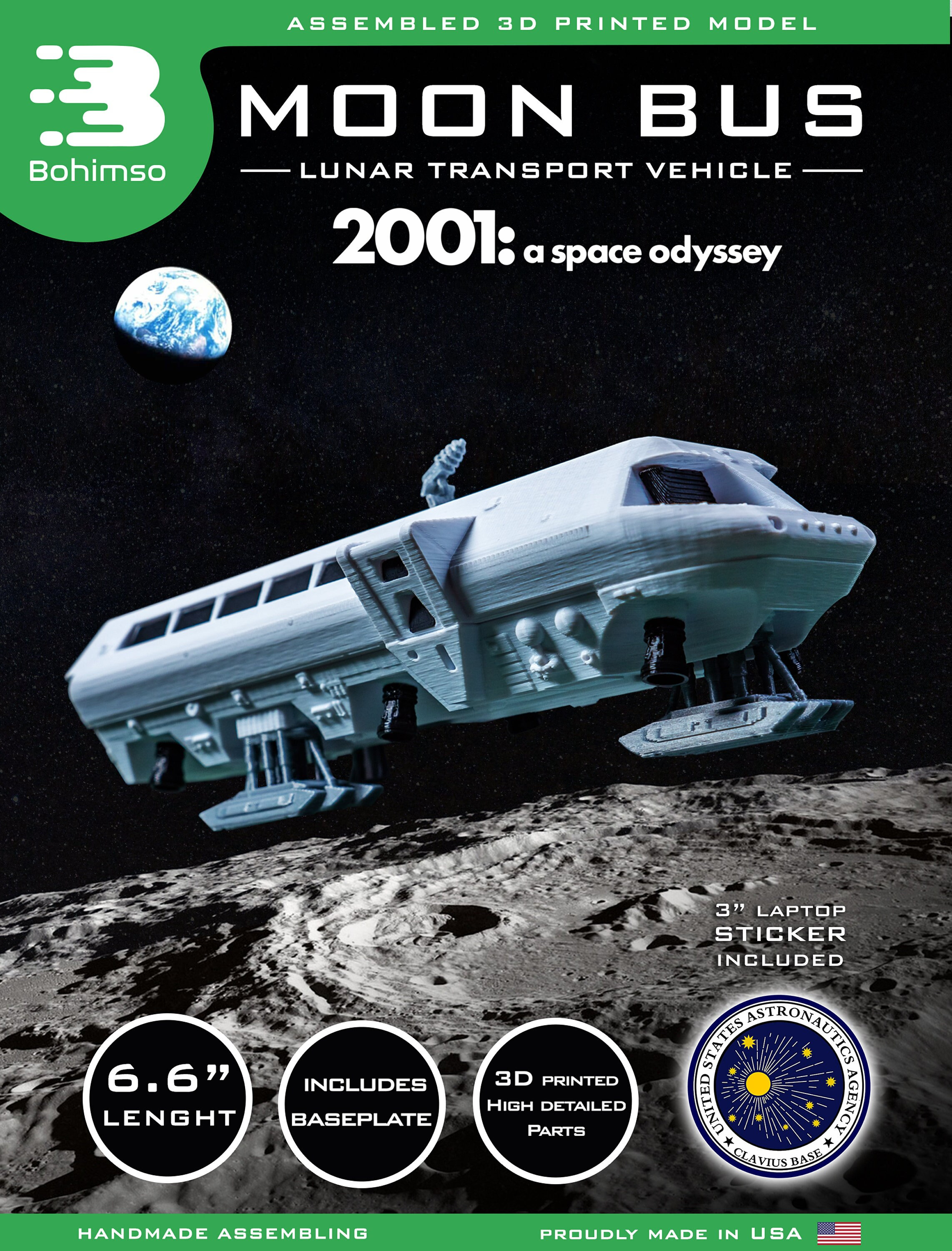 MOON BUS Lunar Transport Vehicle 2001 a Space Odyssey Etsy Australia