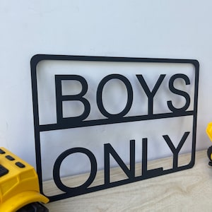 Boys Only Sign, Boys Only Cutout Sign, Cutout Sign for Boys Only - Etsy