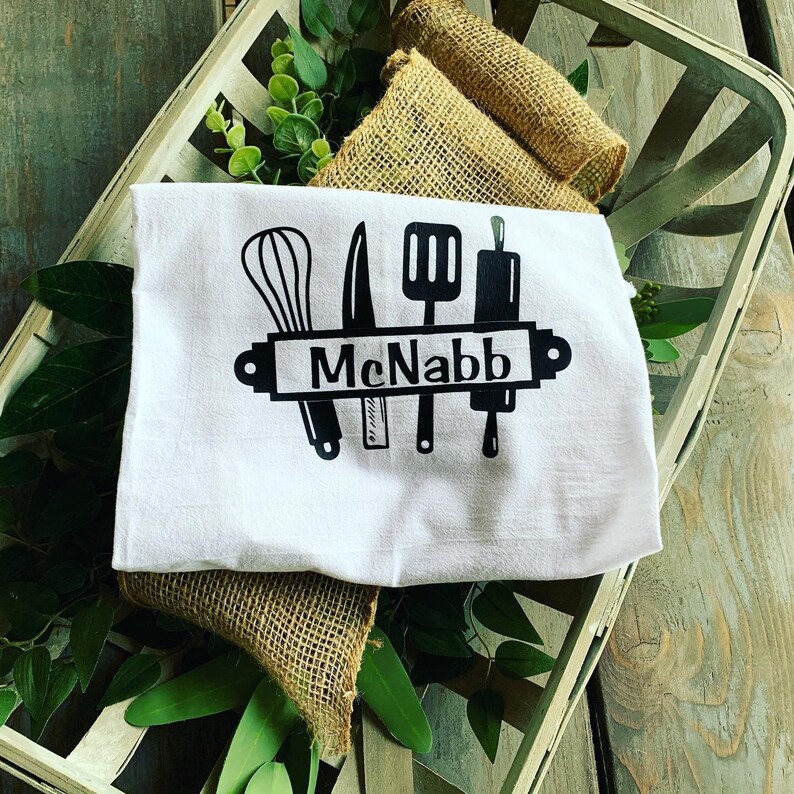 Monogrammed Tea Towel