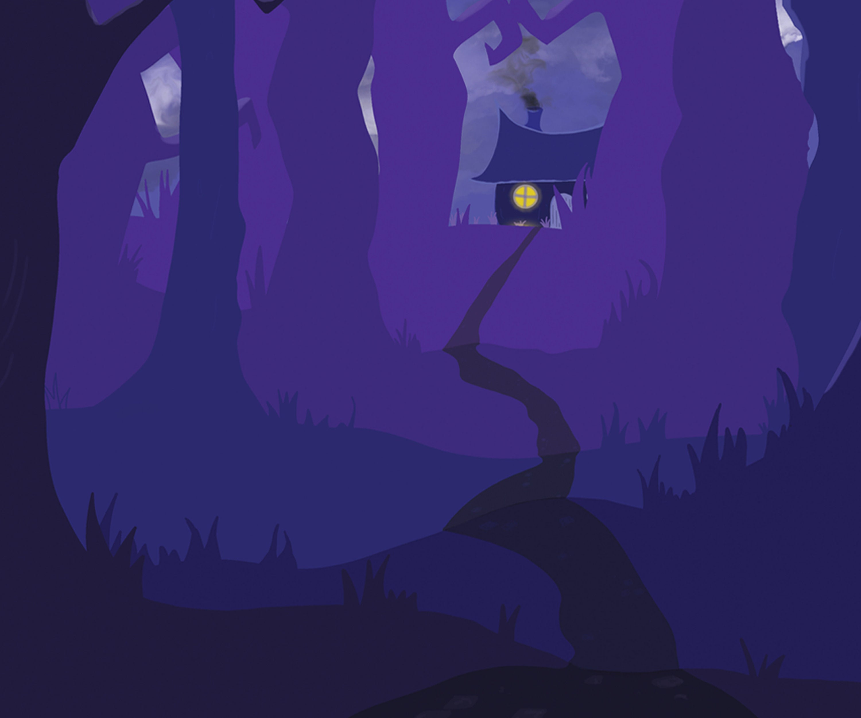 Spooky Forest Silhouette Landscape Digital Art Fantasy Art Etsy Il Fullxfull.2445192199 Di2o
