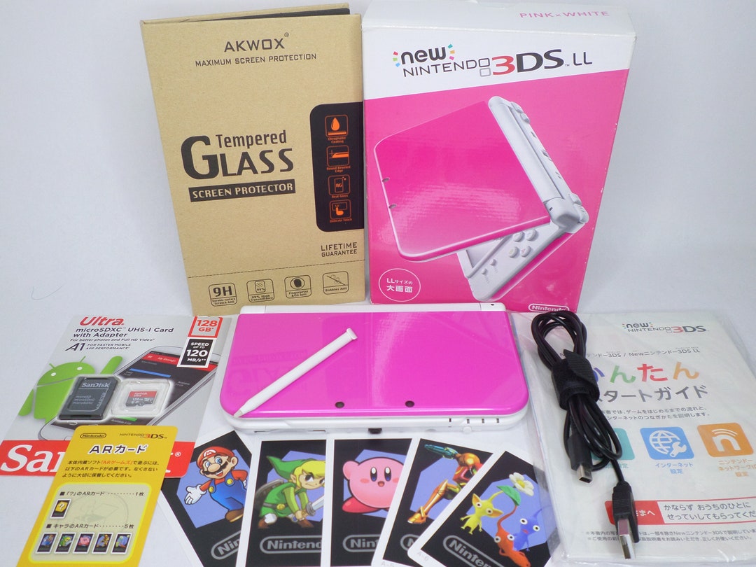 New Nintendo 3DS XL Pink/white 128 GB Etsy