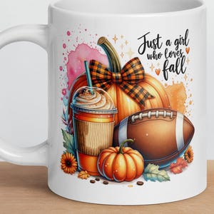 Pumpkin Spice Mug: Fall Leaves Coffee Cup, Autumn Gift