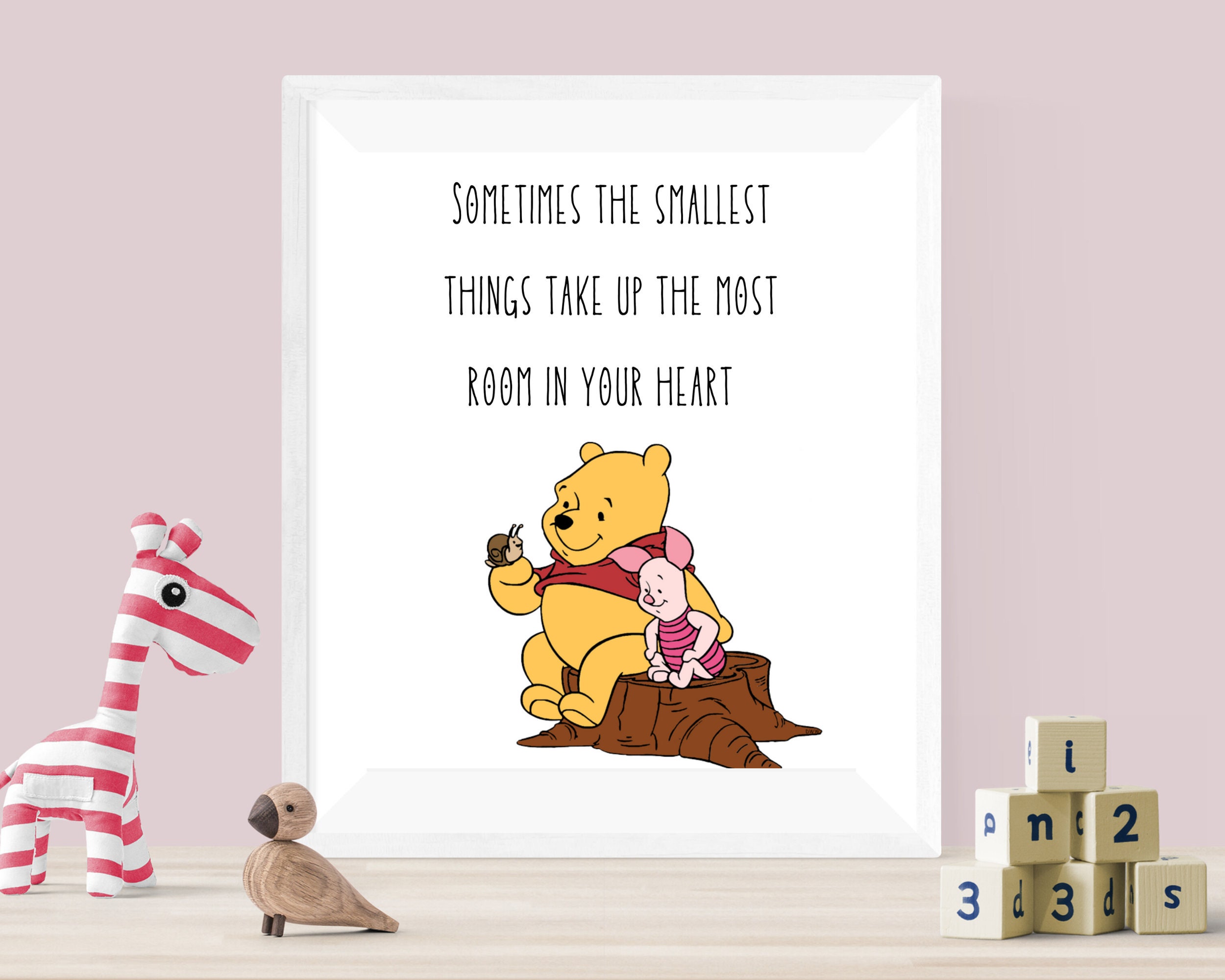 Pooh and Piglet Wall Art Quote DIY Winnie the Pooh Nursery Etsy