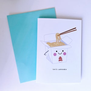Noodles Cute Card | (Greeting Card, Pun Card, Birthday Card, Cute Card, Love Card, Kawaii Card, Valentines Card)