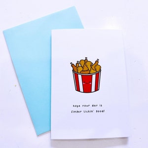 Fried Chicken Birthday Card | KFC (Greeting Card, Food Pun Card, Cute Card, Birthday Card, Kawaii Card)
