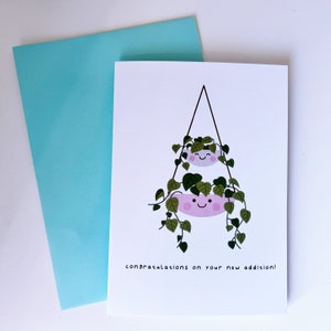 Plant Congratulations Baby Card | (Greeting Card, Pun Card, Cute Card, Love Card, Kawaii Card)