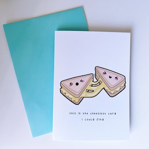Grilled Cheese Greeting Card | (Greeting Card, Pun Card, Birthday Card, Cute Card, Kawaii Card)