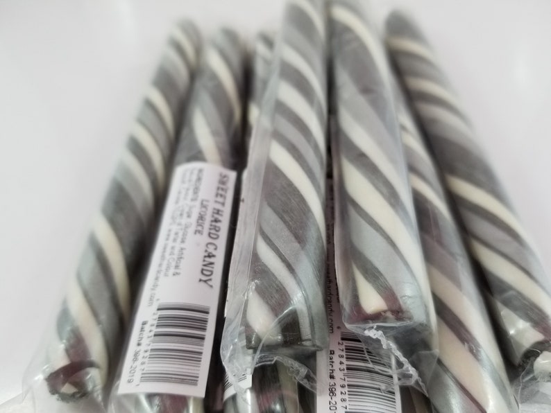 Black Licorice Hard Candy Sticks Artisan Gifts Etsy