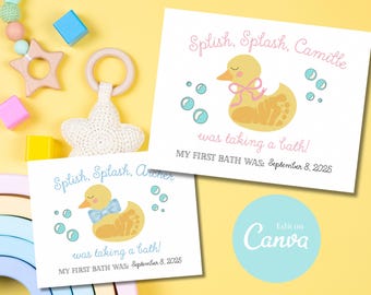 Splish Splash, Baby Was Taking A Bath! Footprint Craft for Nurses and Parents