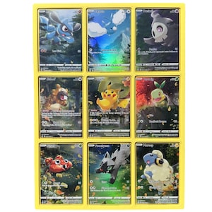 Pokémon 9 Kartenkrone Zenith Galarias Gallery Panormaler Setrahmen | Wandbehang | Pikachu | Riolu | TKG | Kartenständer | Kartenaufbewahrungs-Kit
