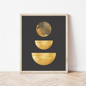 Modern Art Print, Black and Gold Wall Art, Minimalist Art, Printable Wall Art, Home Decor, Contemporary Art Print