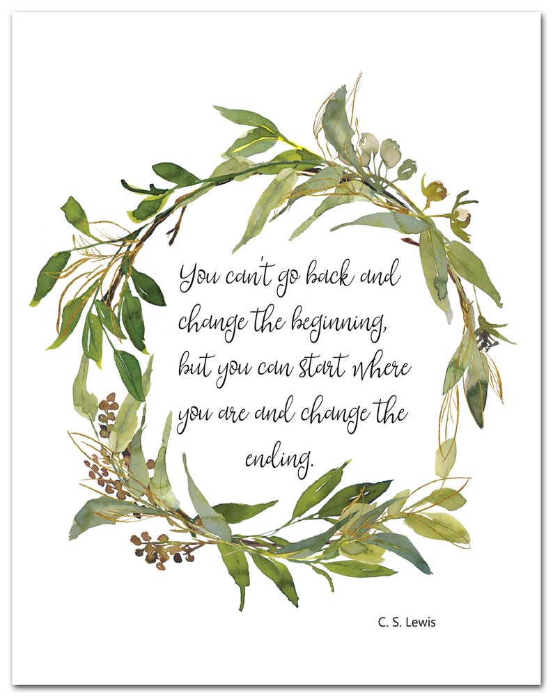 Inspirational Quote Art Print Printable Wall Art Watercolor | Etsy