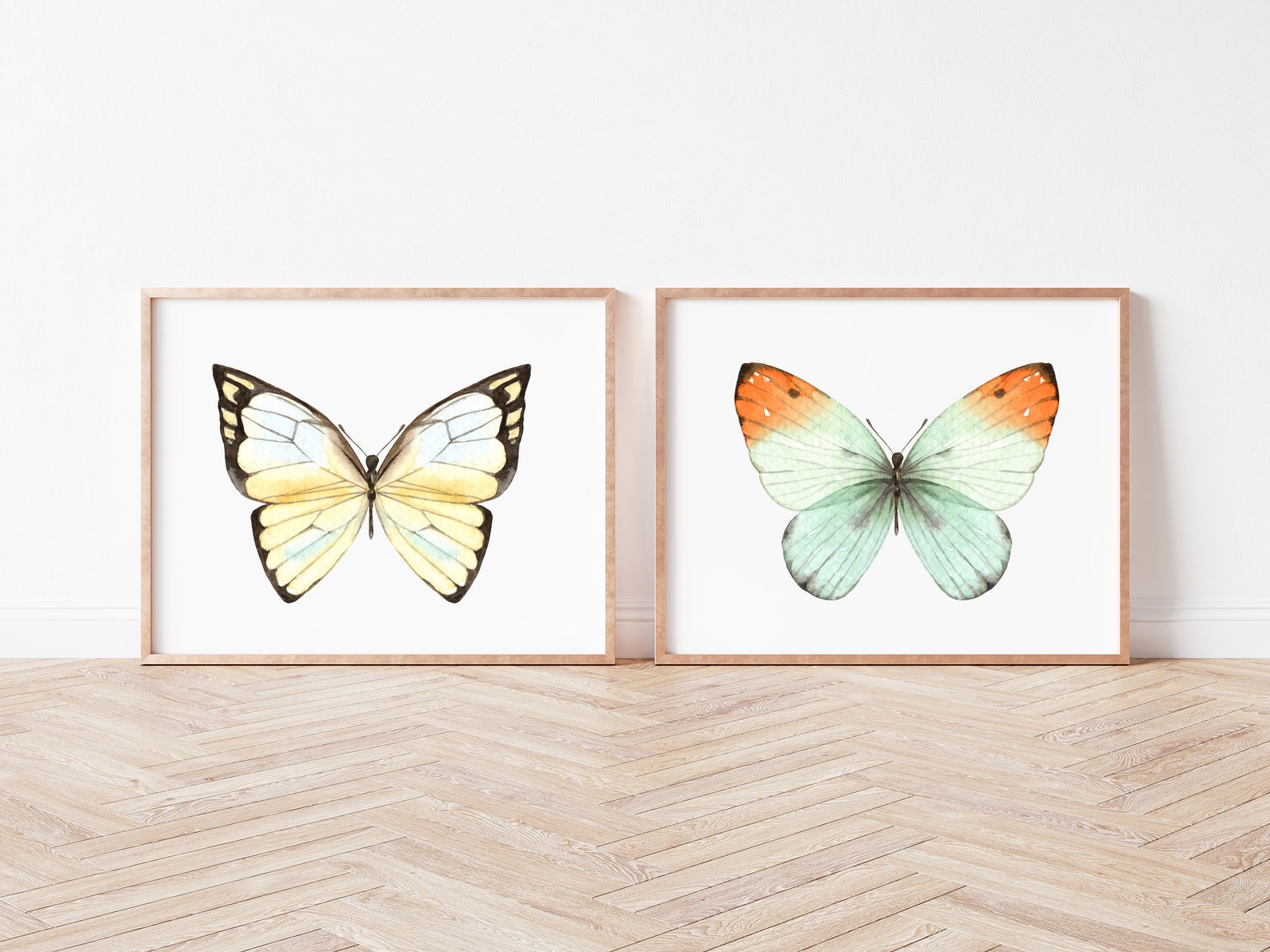 Butterfly Wall Art, Watercolor Butterflies, Butterfly Art Print, Set of ...