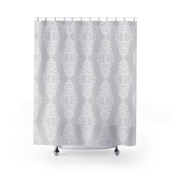 Grey Shower Curtain Etsy