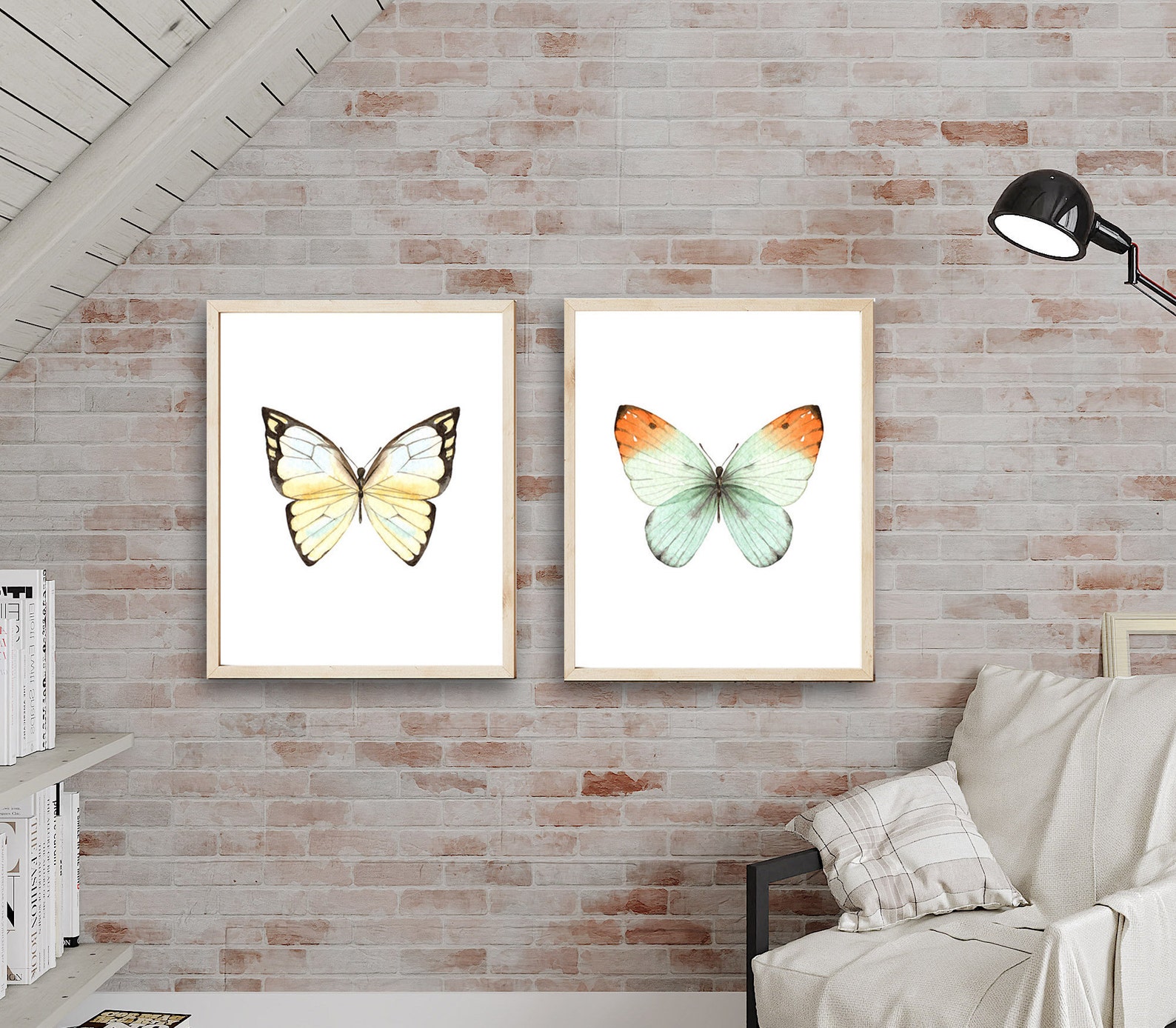Butterfly Wall Art, Watercolor Butterflies, Butterfly Art Print, Set of ...