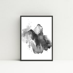 Abstract Art Print, Modern Art,  Black and White Abstract Painting, Printable Art, Digital Prints, Contemporary Wall Art