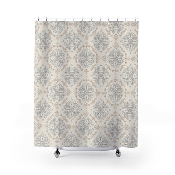 Grey Shower Curtain Etsy