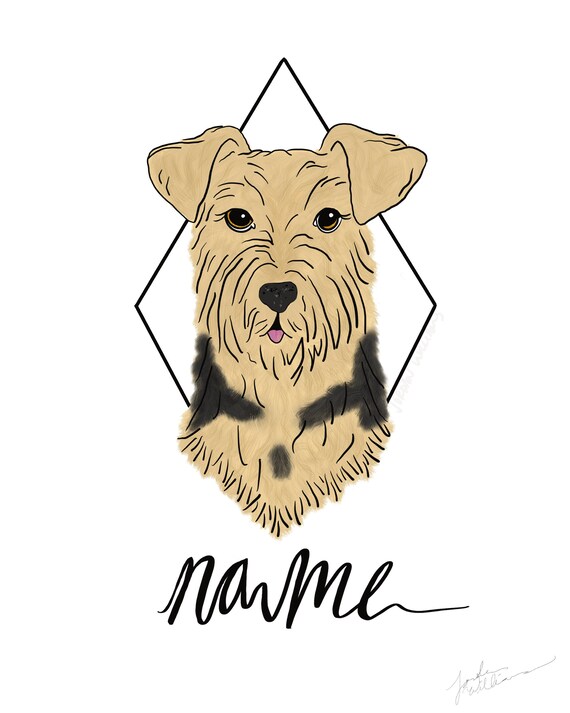 Welsh Terrier Perro Animal tradicional tarjeta de Navidad Personalizado