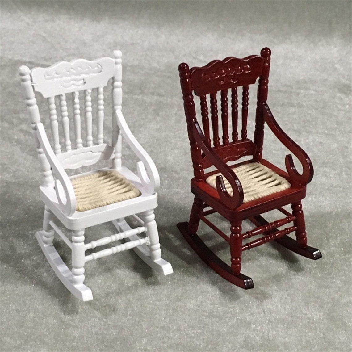 Dollhouse Miniature Furniture Rocking Chair Modern Doll House Etsy