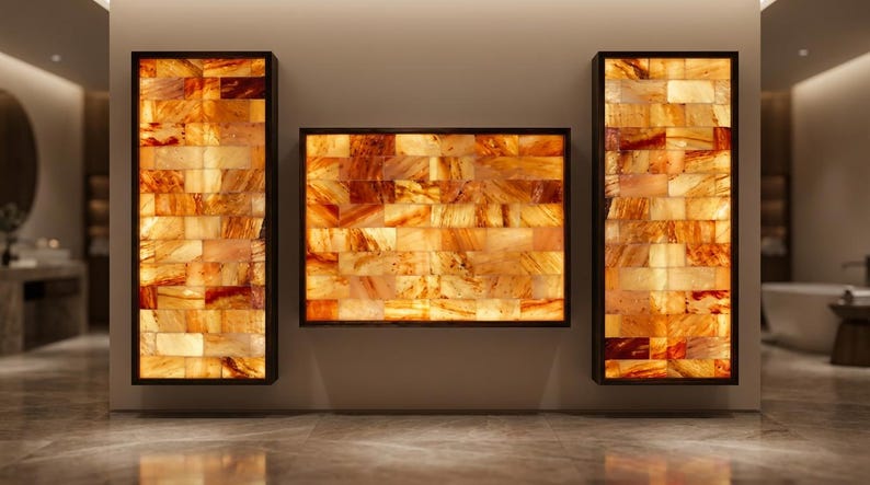 Himalayan Salt Wall Panel with LED Backlight (60x24) image 3