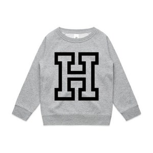 Children’s Monogram Personalised Varsity style lettering sweatshirt