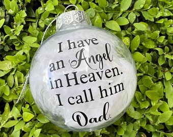 Angel in Heaven| In Memory of | Remembrance| Personalised Christmas Bauble.