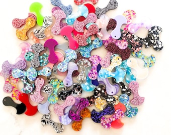 Glitter Trolley Tokens with swivel lobster clasp