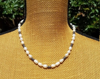 Freshwater Pearls with Metal Accents Necklace