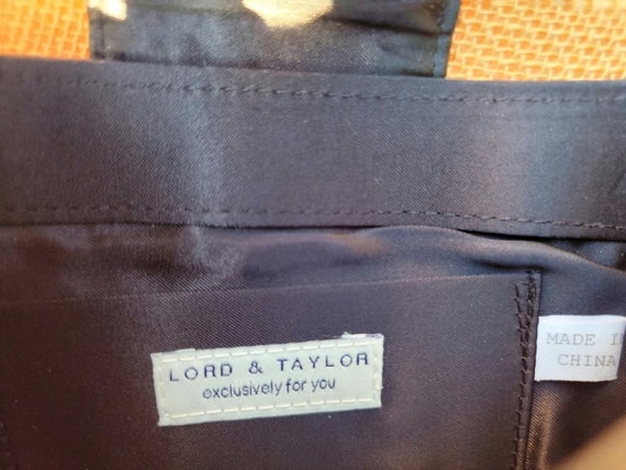 Vintage Lord & Taylor Black Satin Beaded Purse - image 6