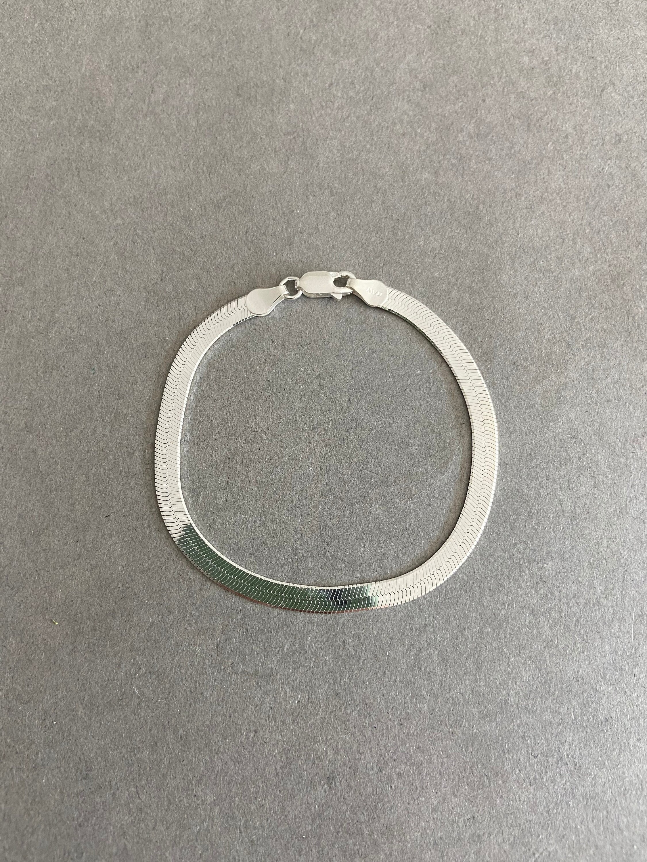 Sterling Silver Bone Link Bracelet - Etsy