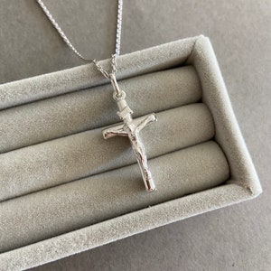 Silver Crucifix Cross Necklace - Sterling Silver