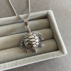 Silver Turtle Necklace - Sterling Silver