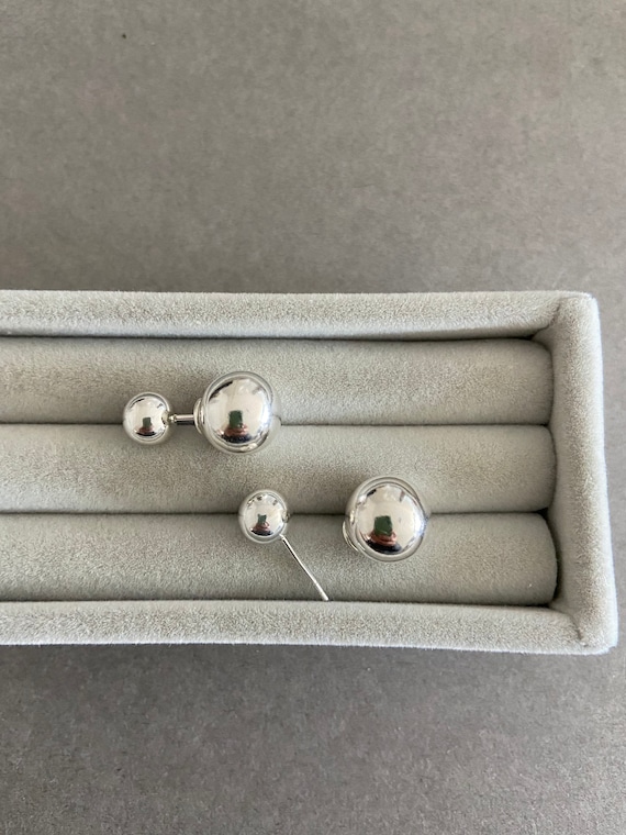 Tiffany silver stud ball earrings deals
