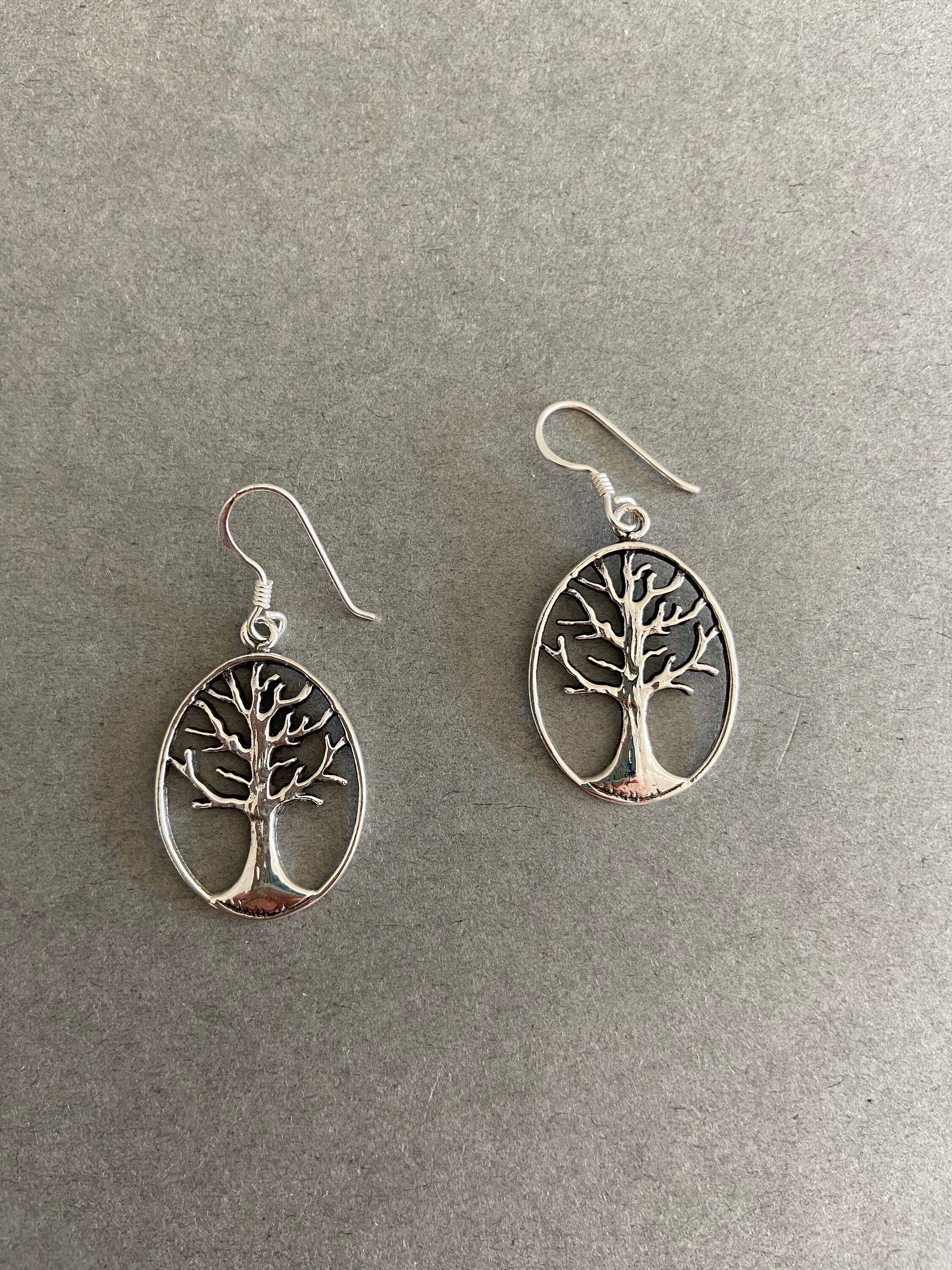 Orecchini Albero della Vita Tree of Life d'Argento Sterling 925