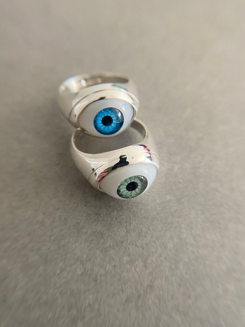 EYE SPY RING - NAVY - SILVER