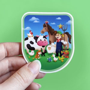 Farm Folk Die Cut Vinyl Sticker