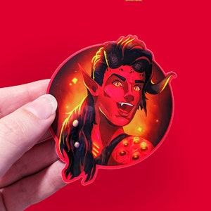 Baldur&#39;s Gate 3 Karlach Glossy Vinyl Sticker