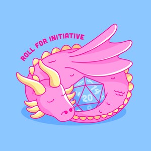 Roll For Initiative Tabletop RPG Die Cut Vinyl Sticker image 2