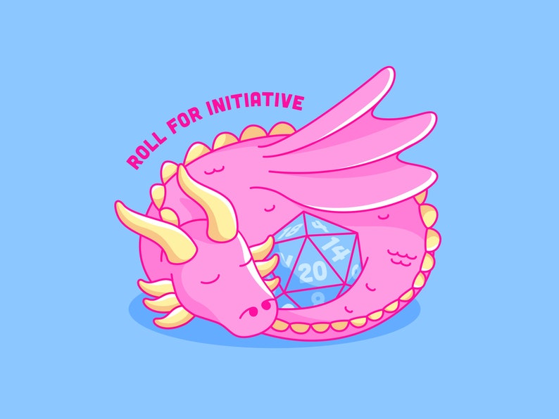 Roll For Initiative Tabletop RPG Die Cut Vinyl Sticker image 2