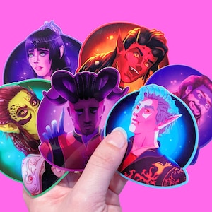 Baldur&#39;s Gate 3 Companion Glossy Vinyl Stickers