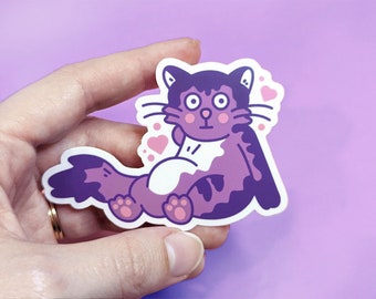 Weird Little Guys Funny Cat Die Cut Vinyl Sticker