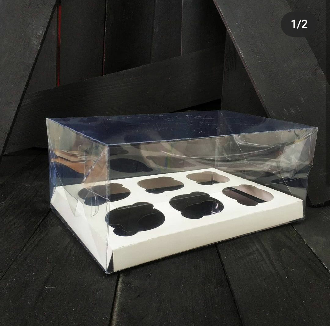 Set of 10 Cupcake Boxes. Clear Cupcake Boxes hold 6 Holes Etsy