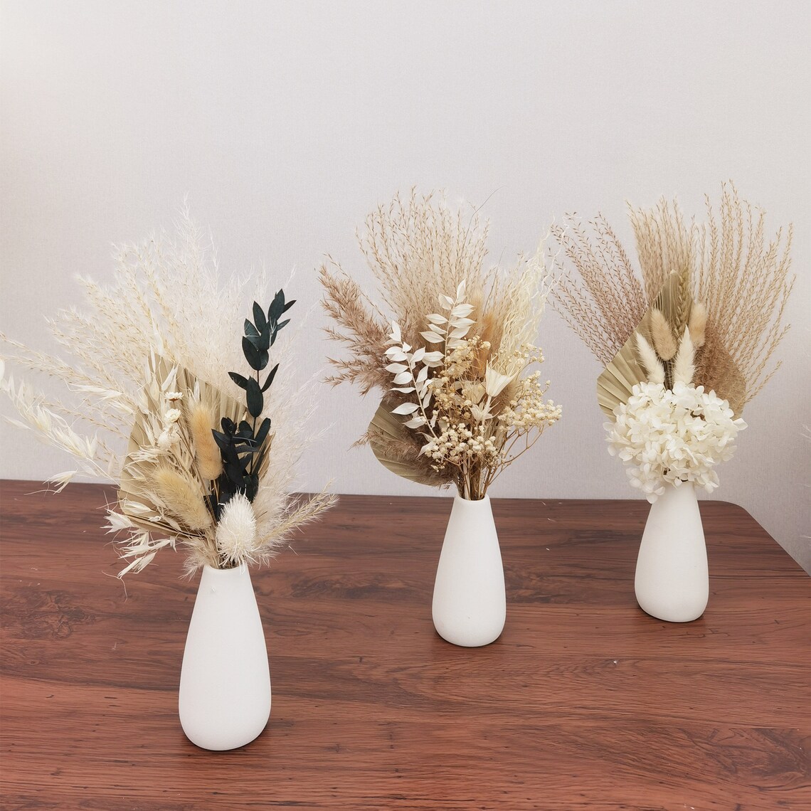 Natural Palm Leaves Dried Eucalyptus Bouquet Rabbit Tail - Etsy