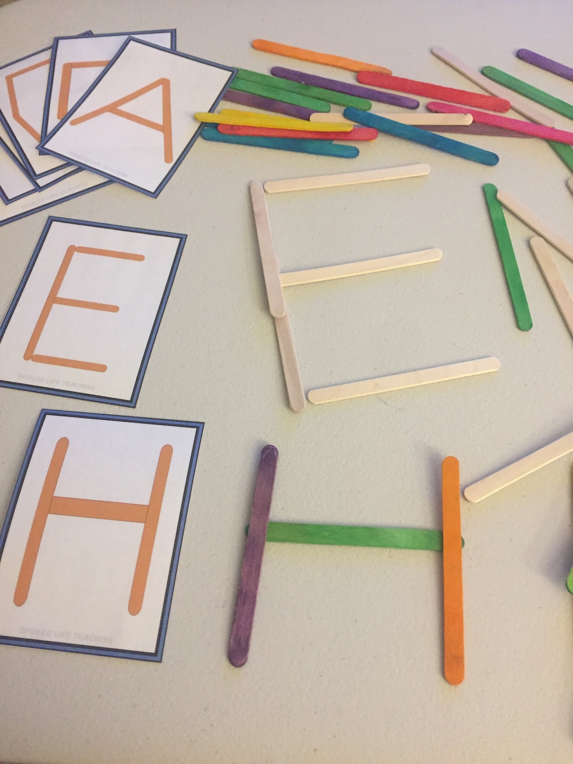Alphabet Activity Craft / Popsicle Stick Task Cards for Etsy