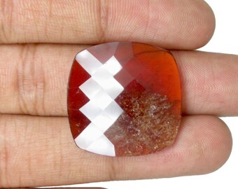 Piedras preciosas de granate hessonita natural para la fabricación de joyas, forma de cojín, piedra suelta para colgante.