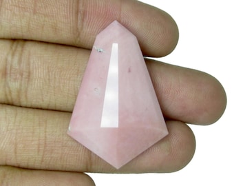 Piedra preciosa de ópalo rosa natural, forma elegante, talla facetada, piedra suelta para collar, 30,80 quilates.