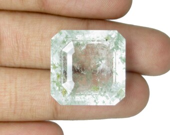 Piedras preciosas de cuarzo natural de jardín, talla esmeralda, gemas sueltas facetadas para collar, gemas de calidad AAA.