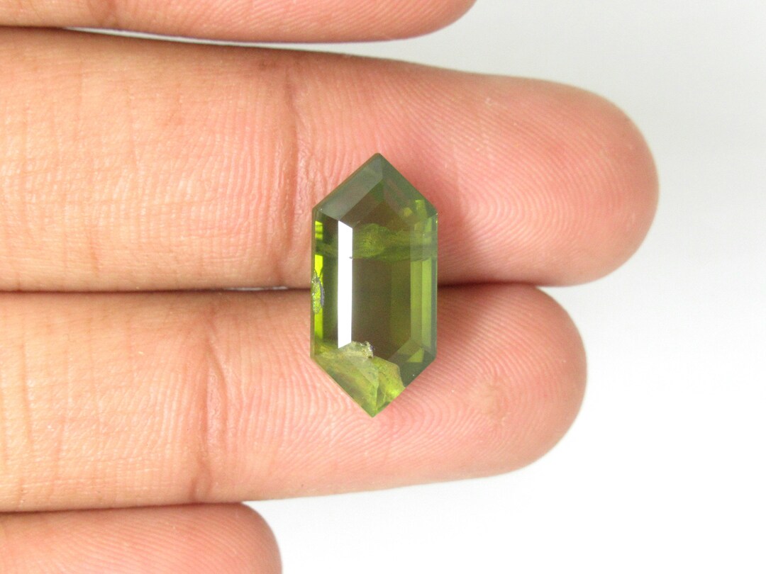Natural Peridot Gemstones Hexagon Shape Gemstones Green Colour - Etsy